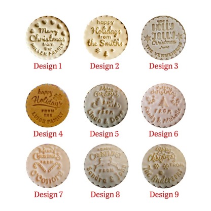 Personalized 3D Print Christmas cookie cutter Holiday stamp