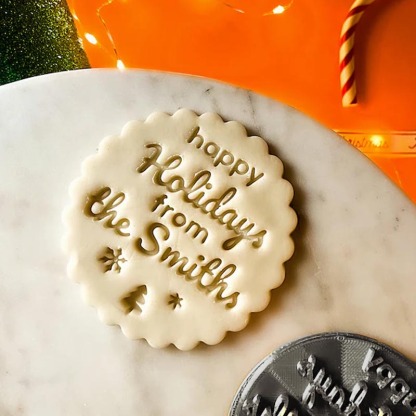 Personalized 3D Print Christmas cookie cutter Holiday stamp