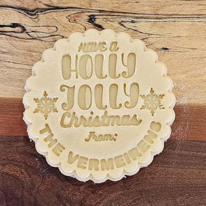 Personalized 3D Print Christmas cookie cutter Holiday stamp