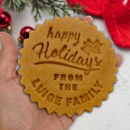 Personalized 3D Print Christmas cookie cutter Holiday stamp
