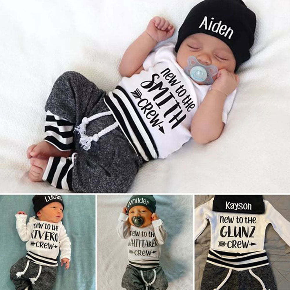 Personalized New to the Crew Outfit 3PCS Set