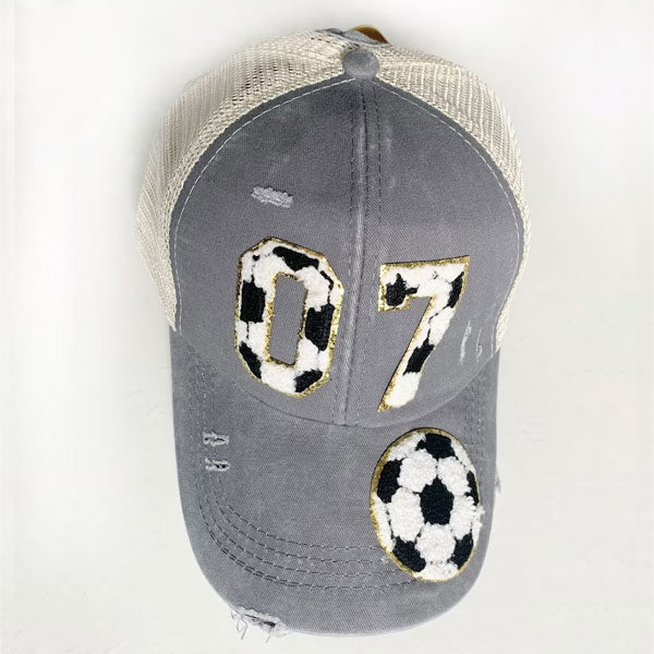 Personalized Ponytail Baseball Cap Sport Mom's with Players Number