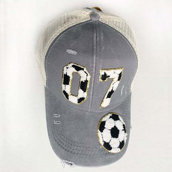 Personalized Ponytail Baseball Cap Sport Mom's with Players Number