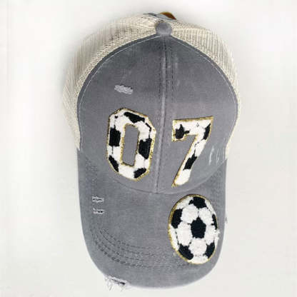 Personalized Ponytail Baseball Cap Sport Mom's with Players Number