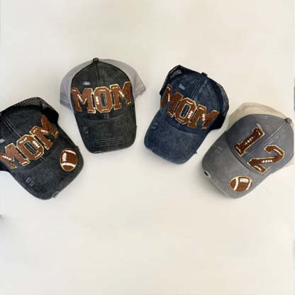 Personalized Ponytail Baseball Cap Sport Mom's with Players Number