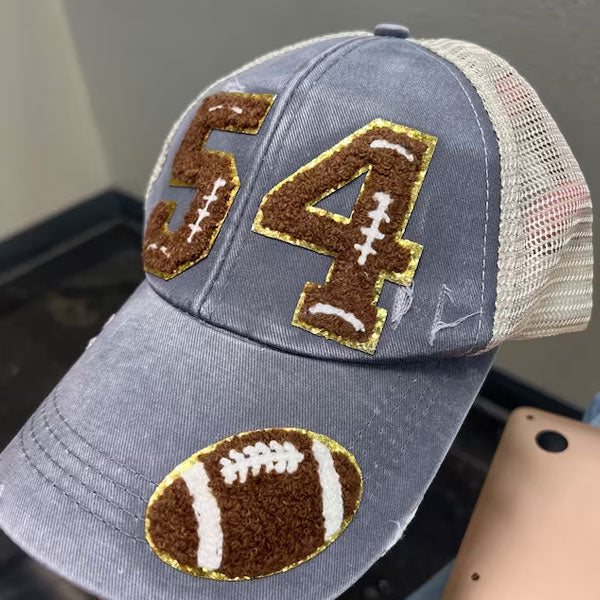 Personalized Ponytail Baseball Cap Sport Mom's with Players Number