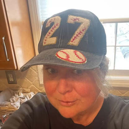 Personalized Ponytail Baseball Cap Sport Mom's with Players Number
