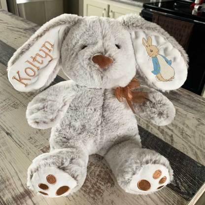 Personalized  Easter Embroidery Peter Bunny Toy