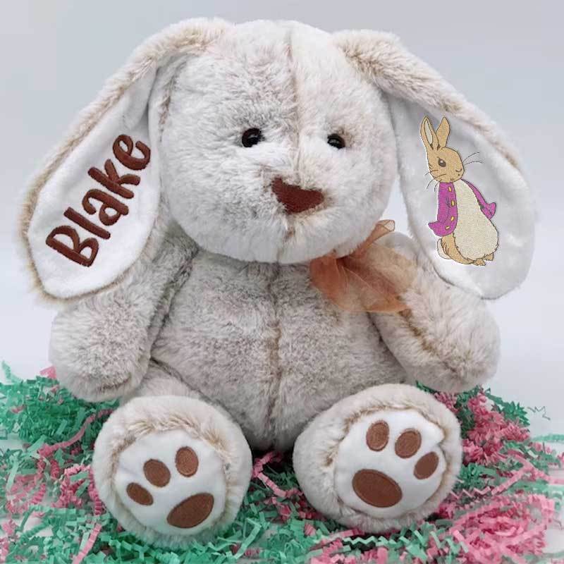 Personalized  Easter Embroidery Peter Bunny Toy