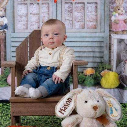 Personalized  Easter Embroidery Peter Bunny Toy