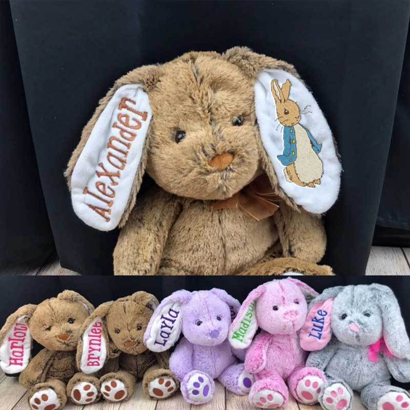 Personalized  Easter Embroidery Peter Bunny Toy