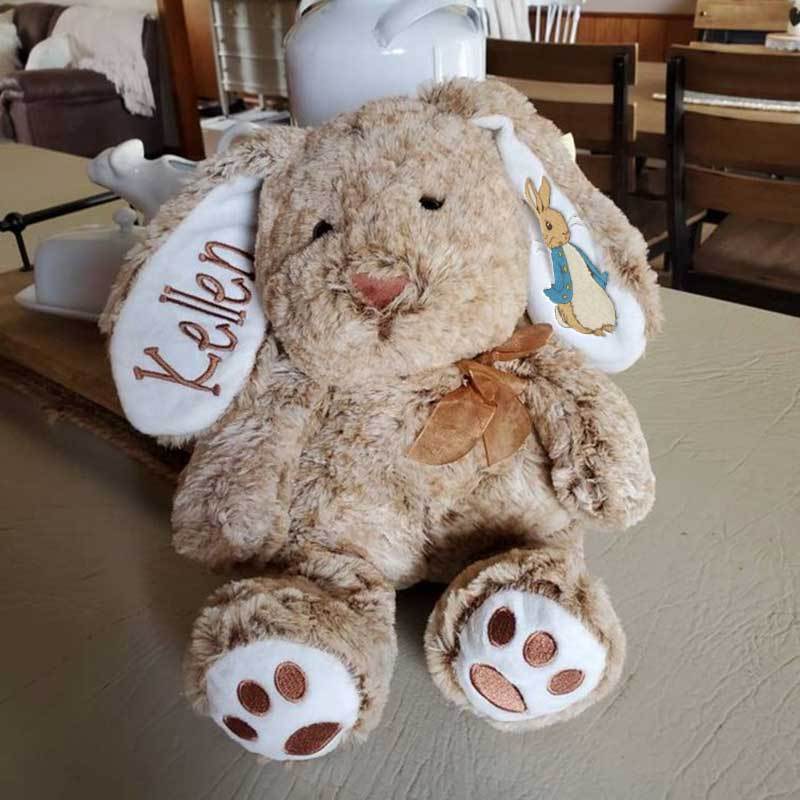 Personalized  Easter Embroidery Peter Bunny Toy