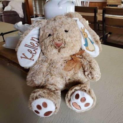 Personalized  Easter Embroidery Peter Bunny Toy