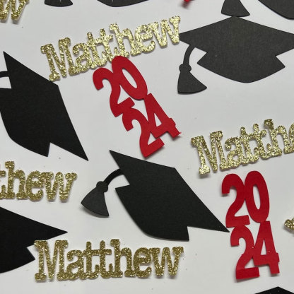 Graduation Personalize with your Name Confetti Graduation Party Decration