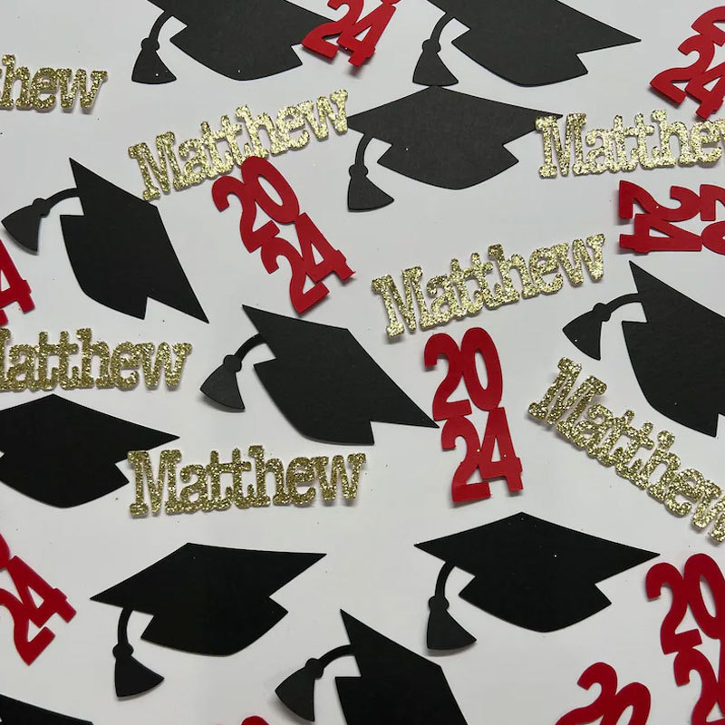 Graduation Personalize with your Name Confetti Graduation Party Decration