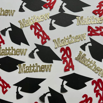 Graduation Personalize with your Name Confetti Graduation Party Decration