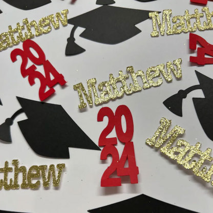 Graduation Personalize with your Name Confetti Graduation Party Decration