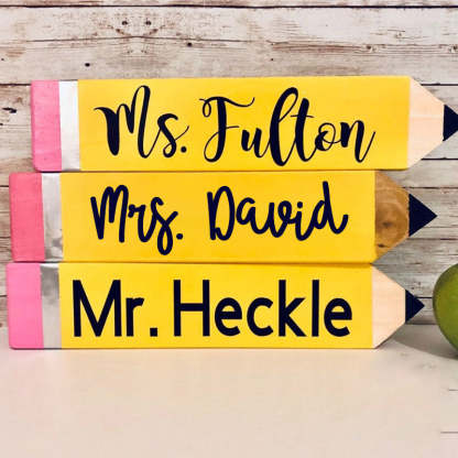PERSONALIZED  Teacher Pencil Name Plates