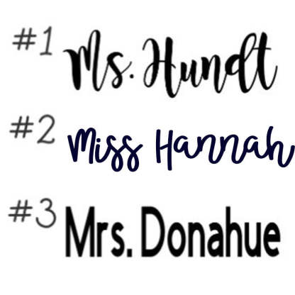 PERSONALIZED  Teacher Pencil Name Plates