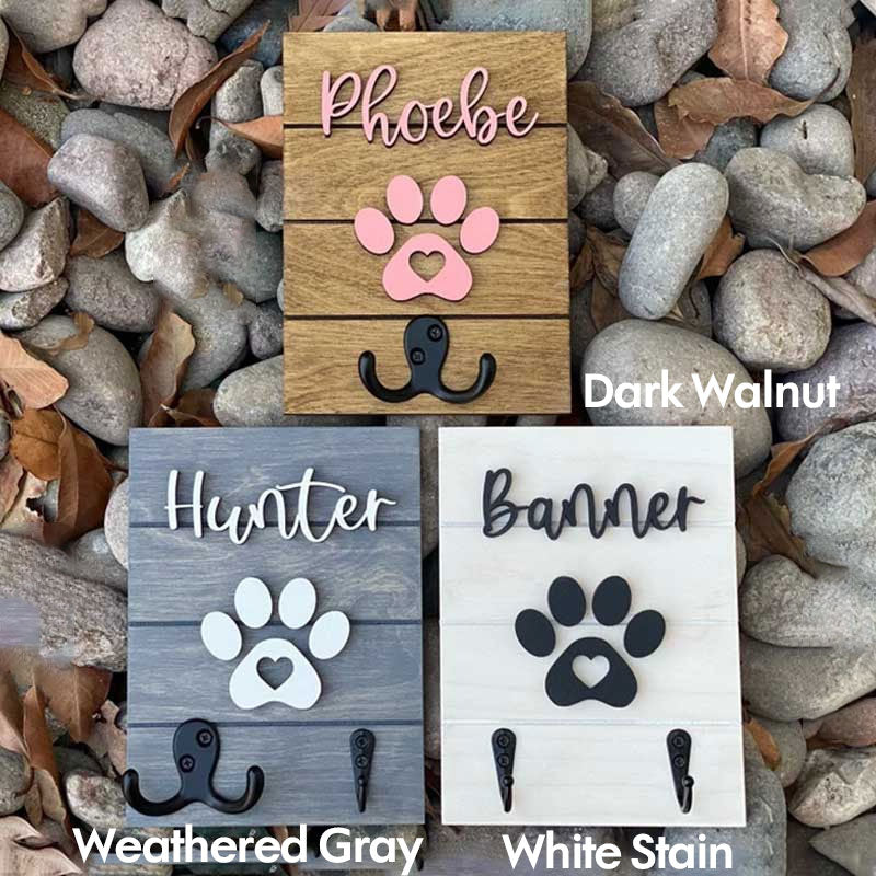Personalized 8x6 3D Leash Holder Dog Lover Gift Housewarming Pet Gift