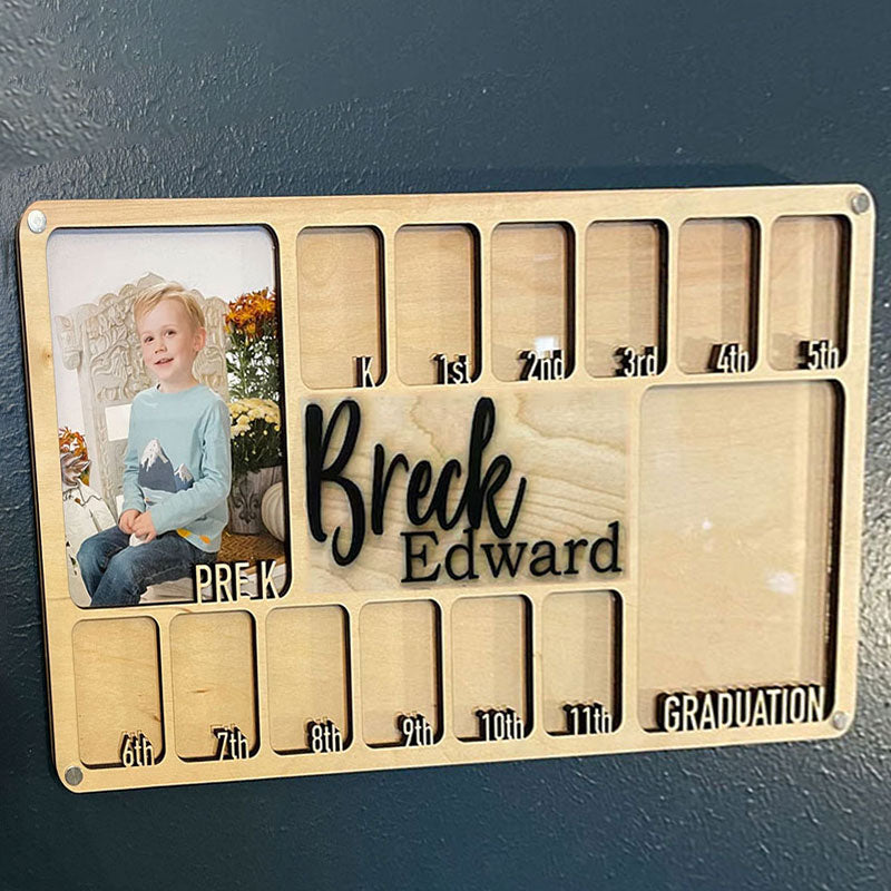 Pre K to Graduation School Picture Frame | Grade School Photo Frame
