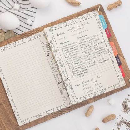 Blank Recipe Book For Mom Custom Journal Wooden CookBook