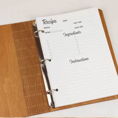 Personalized WOODEN Engraved Recipe Book for Mom Cookbook