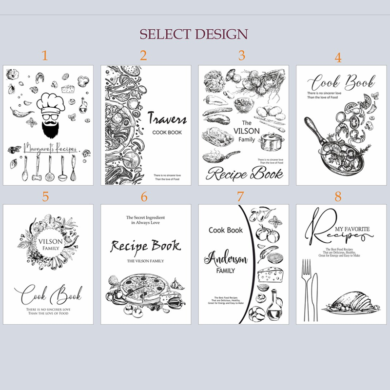 Personalized Wooden Recipe Book Binder Engraved Family Gift