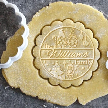 Personalized Family Name Sign Cookie Stamp Family Party Cookie
