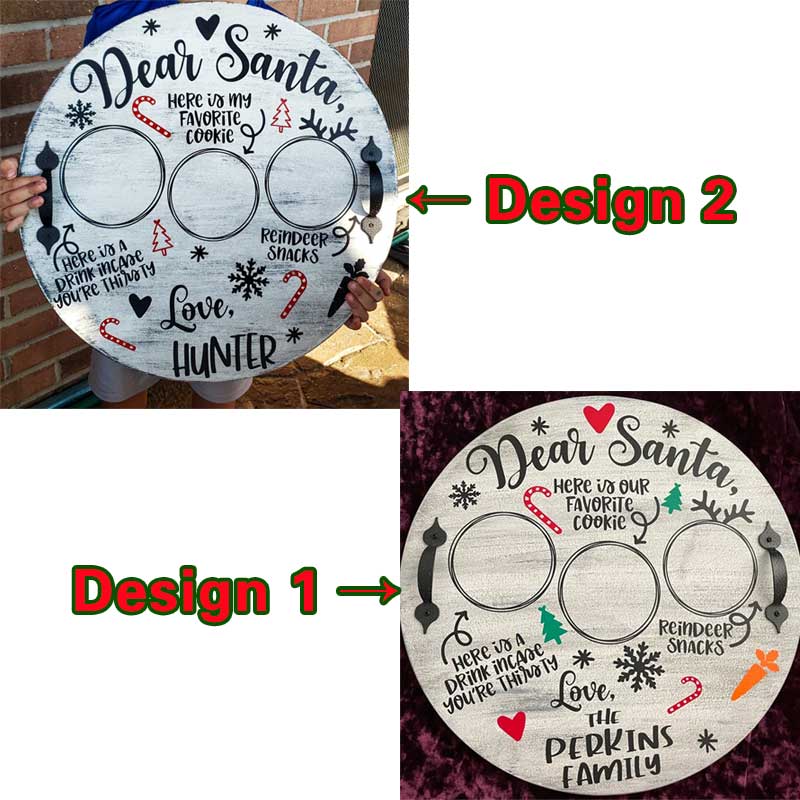 Personalized Christmas Eve Santa Cookie Tray for Kids