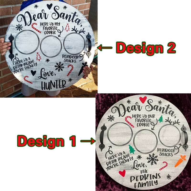 Personalized Christmas Eve Santa Cookie Tray for Kids