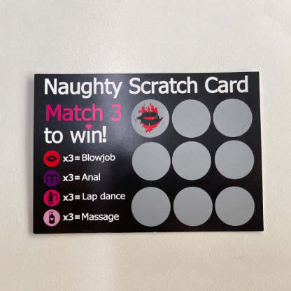 4 Pieces Naughty Gift for Him, Funny Scratch Card