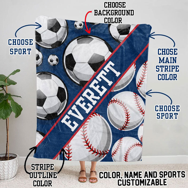 Personalized Multi Sport Ball Blanket