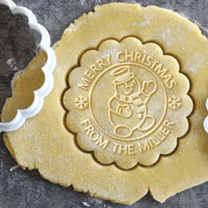 Personalized Cookie Stamp and Cookie Cutter Christmas Image