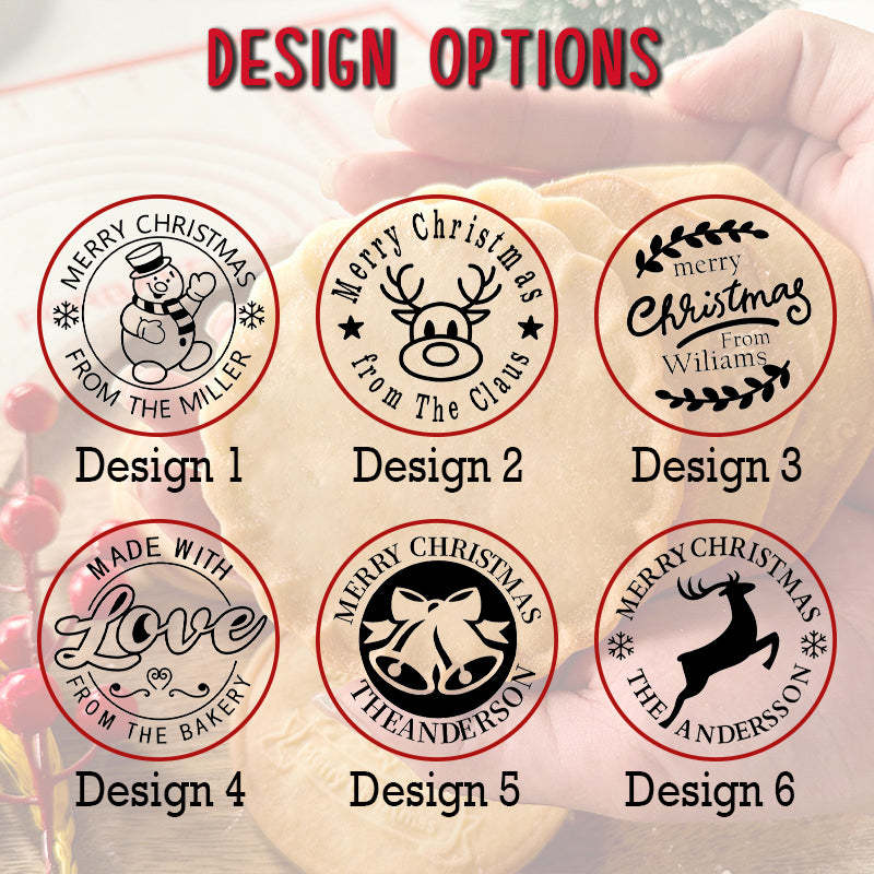 Personalized Cookie Stamp and Cookie Cutter Christmas Image