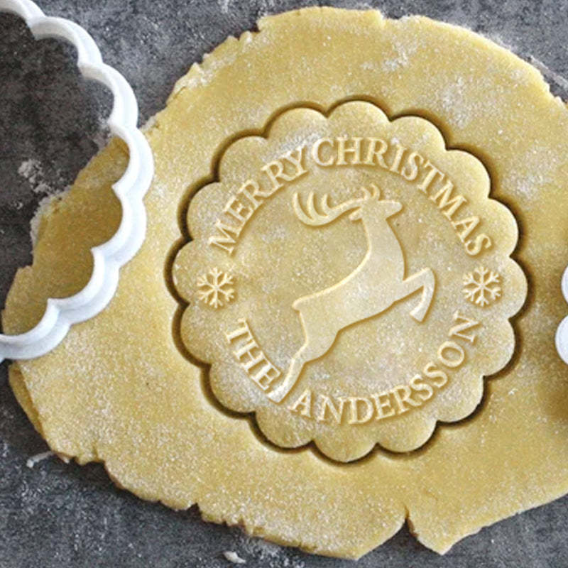 Personalized Cookie Stamp and Cookie Cutter Christmas Image