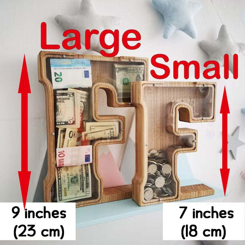 Personalized Piggy Bank Wooden Piggy Bank