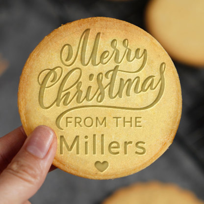 Personalized Christmas Cookie Stamp and Cutter Set Custom Name