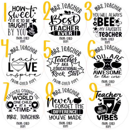 Personalized Teacher Candy Jar Teacher Appreciation Day Gift