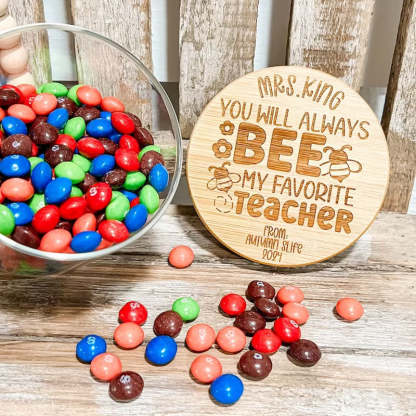 Personalized Teacher Candy Jar Teacher Appreciation Day Gift