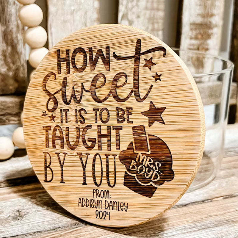 Personalized Teacher Candy Jar Teacher Appreciation Day Gift