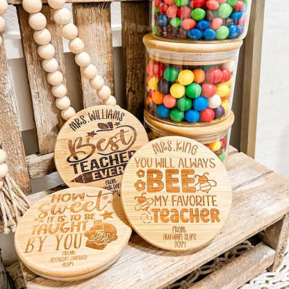 Personalized Teacher Candy Jar Teacher Appreciation Day Gift