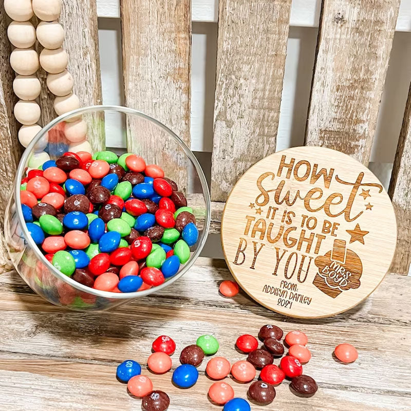 Personalized Teacher Candy Jar Teacher Appreciation Day Gift