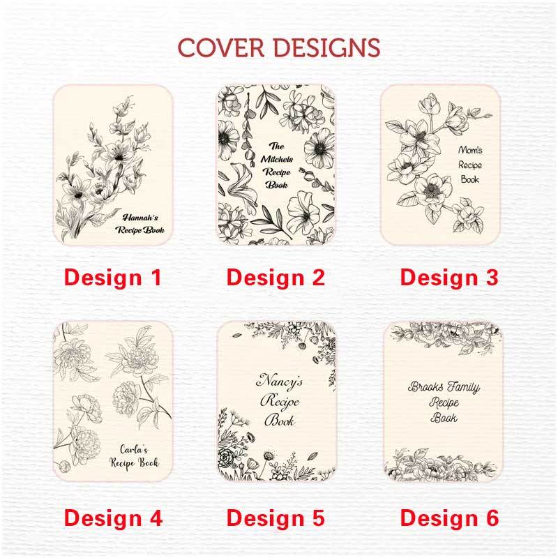 Blank Recipe Book For Mom Custom Journal Wooden CookBook