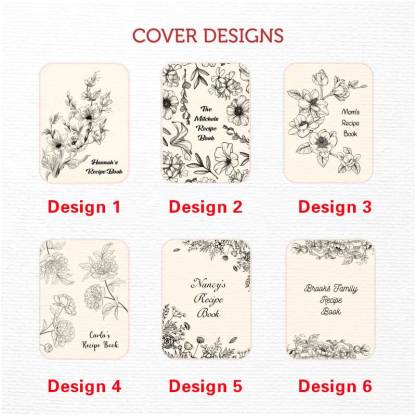 Blank Recipe Book For Mom Custom Journal Wooden CookBook