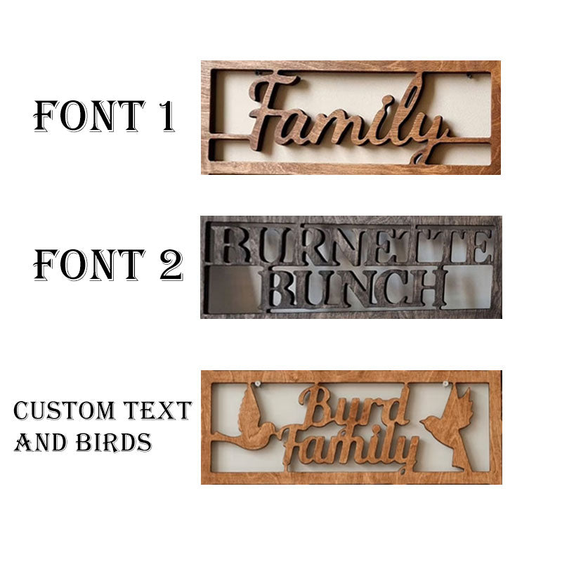 Personalized Family Photo Frame, Home Wall Decor, Wooden Multiple Picture Frame