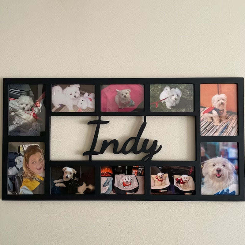 Personalized Family Photo Frame, Home Wall Decor, Wooden Multiple Picture Frame