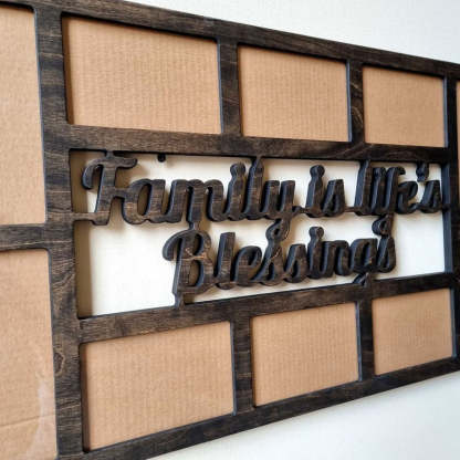 Personalized Family Photo Frame, Home Wall Decor, Wooden Multiple Picture Frame