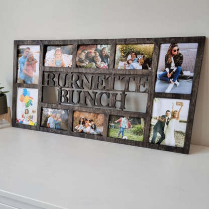 Personalized Family Photo Frame, Home Wall Decor, Wooden Multiple Picture Frame