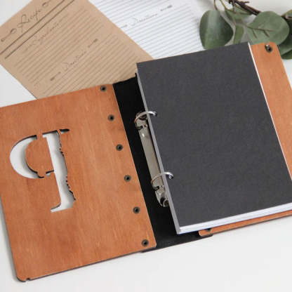 Custom Recipe Book, Family Heirloom Cookbook, Christmas Gift, Xmas gift for mum, Wooden Binder